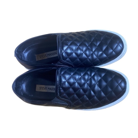 STEVE MADDEN Women's size 8M Electric Slip on Black Quilted style ELTR01S1 - Picture 5 of 10